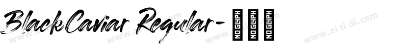 BlackCaviar Regular字体转换
